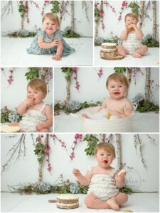 cake smash photography Sussex flowers floral by Samphire Photography