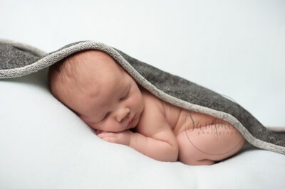 Woodland Maternity and Newborn Session studio portrait baby boy sleeping Samphire Photography