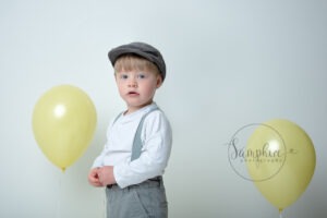 photographic work experience west sussex studio child portrait balloons Samphire Photography