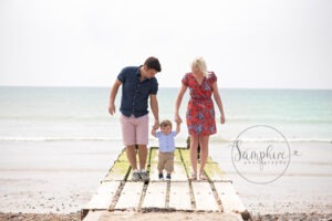Family Portraits by the Sea summer sunshine beach West Sussex Samphire Photography