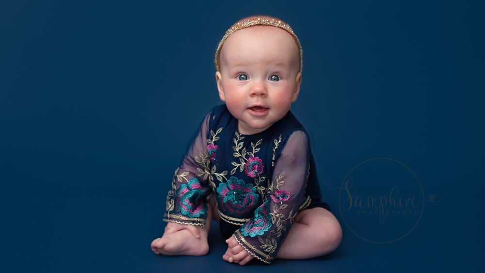 smiley local baby photography Horsham milestone sitter Samphire Photography Sussex