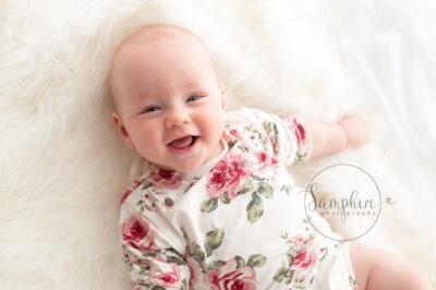 smiley local baby photography Horsham milestone sitter Samphire Photography Sussex