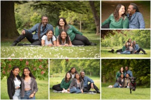 Collection of outdoor happy family portraits on location Sussex Samphire Photography