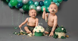 bespoke cake smash for twins