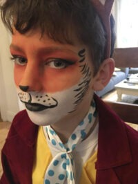 boy dressed as Mr Fox for World Book Day