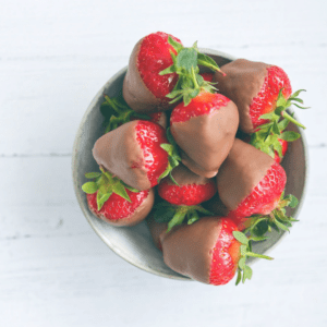 Valentine's night in chocolate dipped strawberries