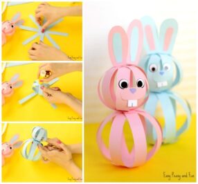 paper easter bunny for simple easter crafts