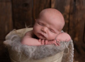 sleeping newborn baby portrait