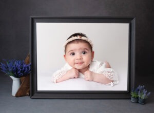 Framed baby portrait