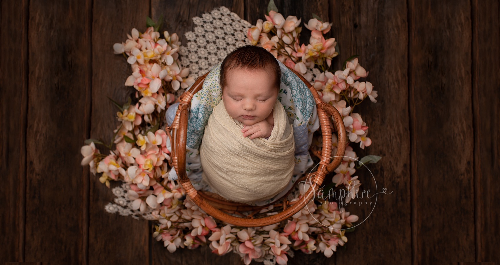 styled newborn portrait of a baby girl near brighton