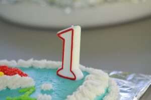 Candle on cake first birthday ideas